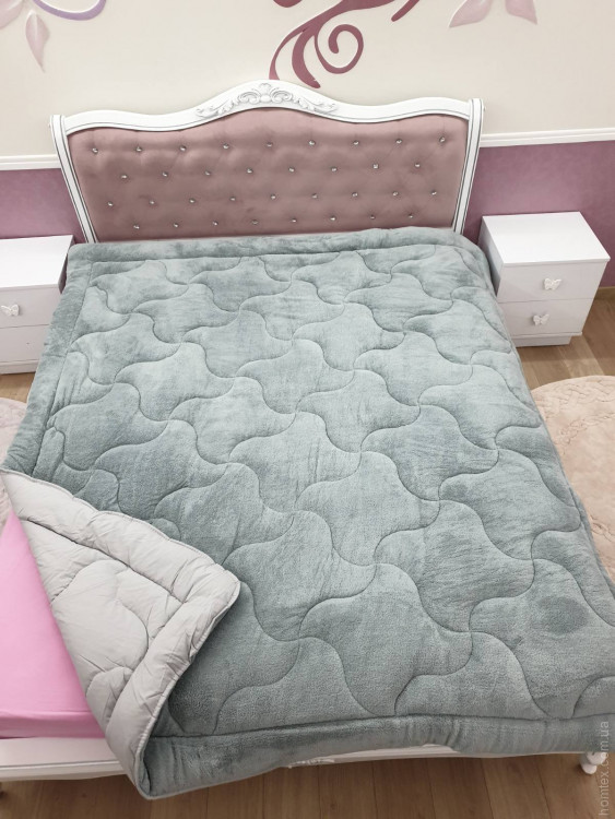 Ковдра плюшева Welsoft Zeron сіра 155x215 см