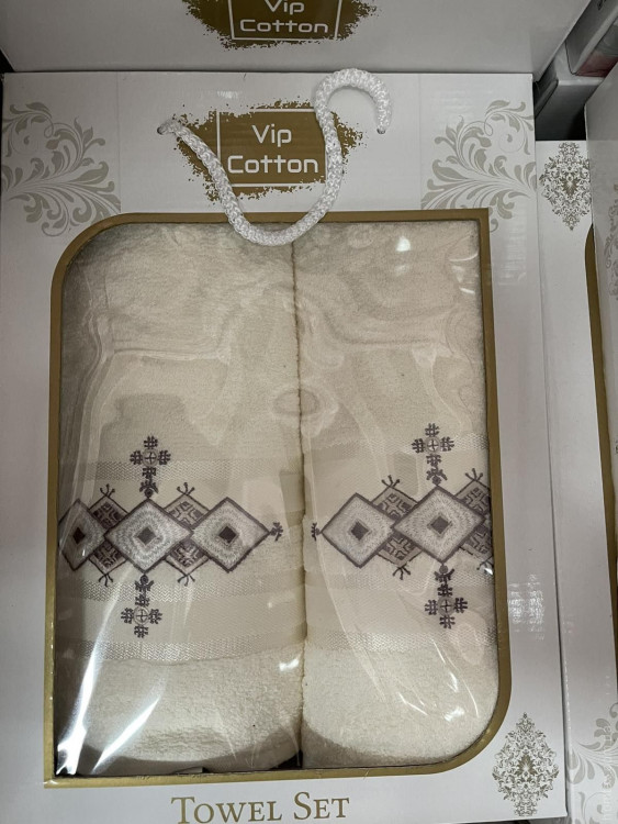 Набор махровых полотенец 50х90+70х140 см Lux Cotton, модель 8