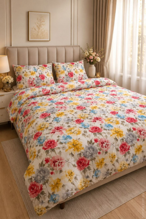 Постельное белье Saheser Flower поплин евро