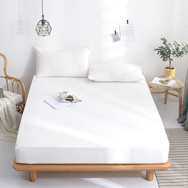 Простынь на резинке Almira mix Белая фланель премиум 140х200+30 см