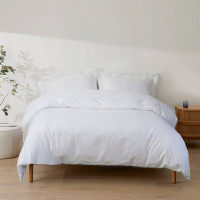 Постельное белье сатин Lotus Home White Collection Stripe белый евро