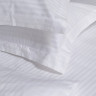 Постільна білизна сатин Lotus Home White Collection Stripe білий євро