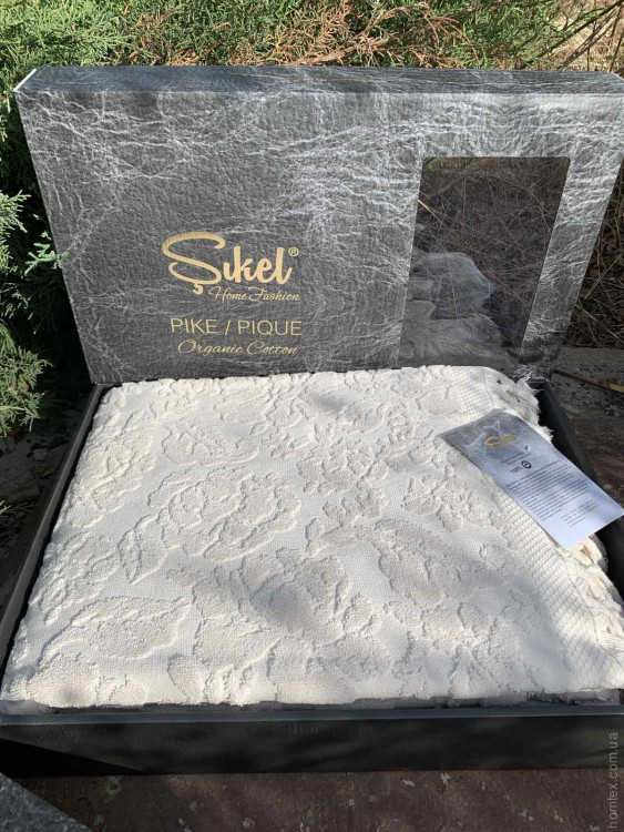Махровая простынь Sikel 200x220 см с бахромой бежевая