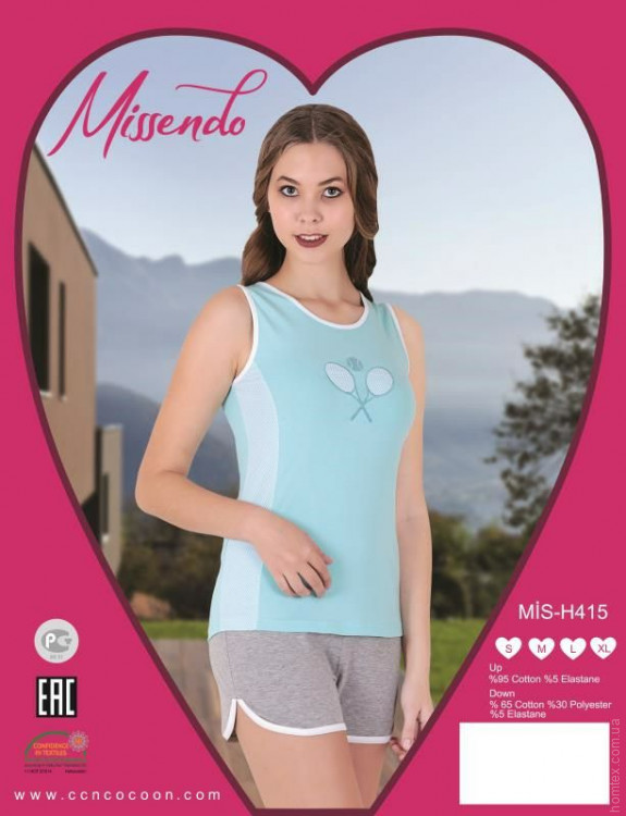 Комплект Missendo Майка с шортами mis-h 415 aqua