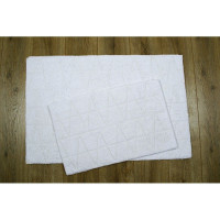 Набор ковриков для ванной Irya Kinsey ekru молочный 40x60 см + 60x90 см