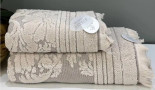 Набір махрових рушників Ikra Life Carolina pudra 50x90 см + 70х140 см