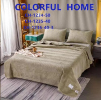 Покрывало велюровое Colorful Home 210x230 см с наволочками Зигзаг, модель 5