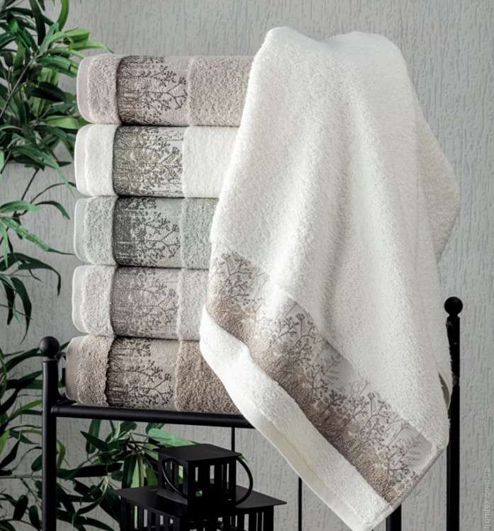 Набір махрових бамбукових рушників Pupilla з 6-ти шт. 70х140 см, модель 19