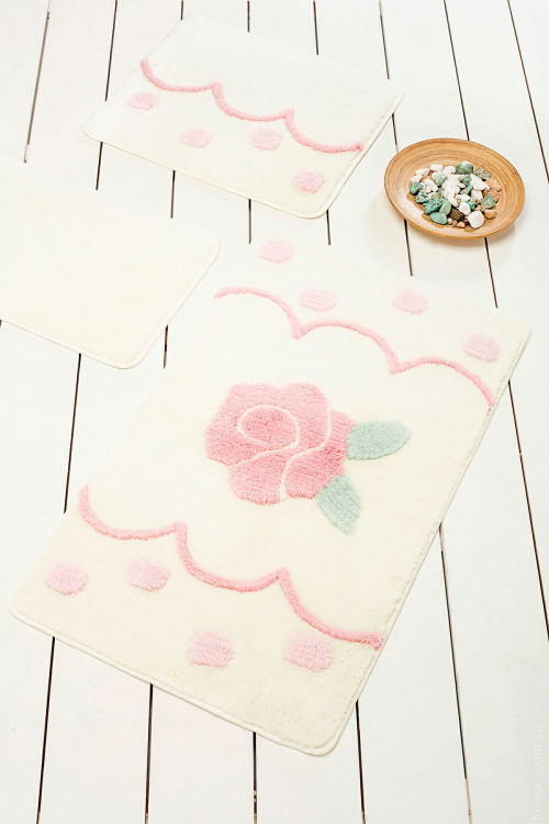Коврик для ванной Chilai Home ROSE DOT ECRU 60x100 см Коврик для ванной Chilai Home ROSE DOT ECRU 60x100 см