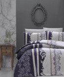Постільна білизна First Choice de luxe ранфорс кольоровий Wals indigo євро