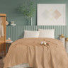 Вафельное пике - покрывало Nil Home Perla Diamond 220x240 см горчичное