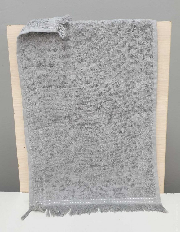  Махровое полотенце Zeron 30х50 см жаккардовое серое, 400 г/м2