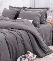 Постільна білизна Saheser Vetro Gri муслін євро