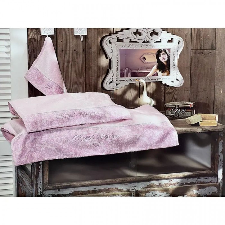 Набор полотенец Maison D'or ROSE MARINE ROSE из 3-х шт (30x50 см, 50x100 см, 75x140 см)