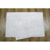 Набор ковриков для ванной Irya Kinsey silver (gumus) серый 40x60 см + 60x90 см