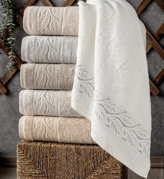 Набор махровых бамбуковых полотенец Pupilla из 6 - ти шт. 70х140 см, модель 20