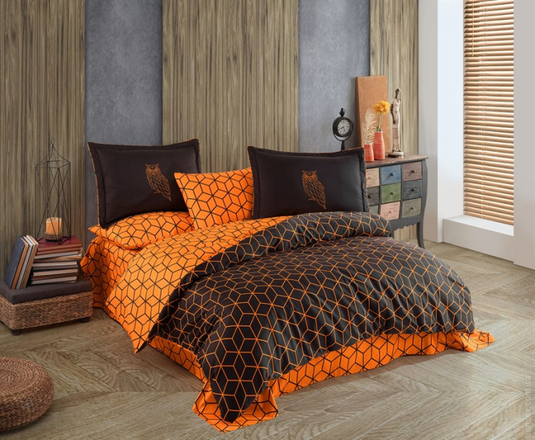 Постельное белье Hobby Exclusive Sateen OPTIMUM коричневое евро