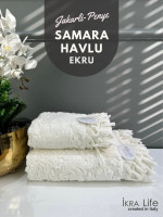 Набор махровых полотенец Ikra Life Samara ekru 50x90 см + 70х140 см