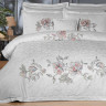 Постільна білизна Sarev Sport Chic Ilay Gri сатин люкс євро з вишивкою