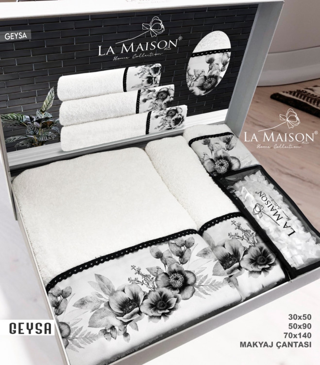 Набір рушників La Maison Geysa із 3 шт. 30х50 см+ 50х90 см +70x140 см з парфумом
