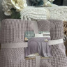 Вафельное пике - покрывало Nil Home Perla Diamond 220x240 см лиловое