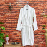 Женский халат велюр - махра Zeron белый