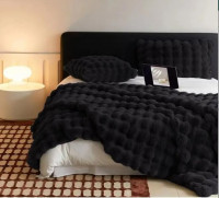 Плед - Покрывало Home Textile Sable 200x230 см с искусственного меха графит