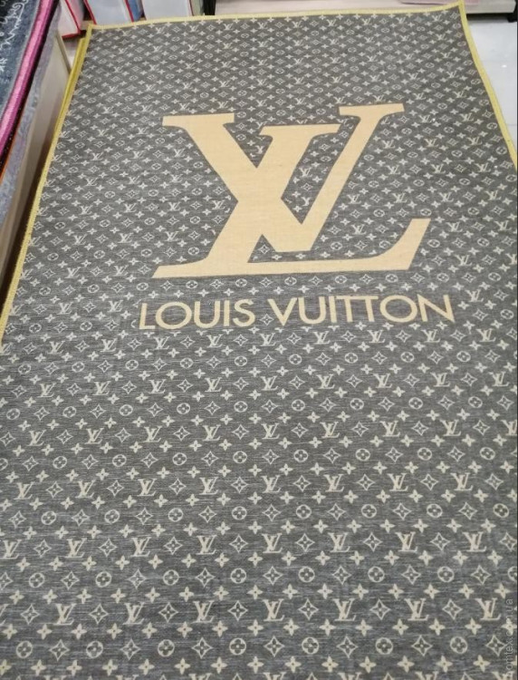 Ковер безворсовый 120х180 см Louis Vuitton серый