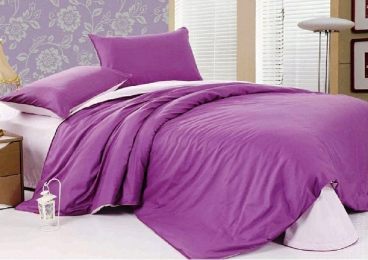 Постельное белье Almira Mix двустороннее Фиалка-Белое евро макси