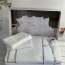 Постельное белье сатин - жаккард Romeo Home Ramses white евро
