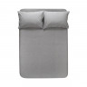 Простынь с наволочками Lotus Home Washed Cotton Antracite 260x280 см
