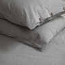 Простынь с наволочками Lotus Home Washed Cotton Antracite 260x280 см