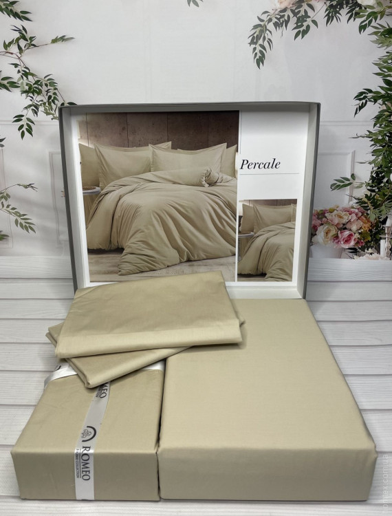 Постельное белье Romeo Home Percale тенсел бежевый