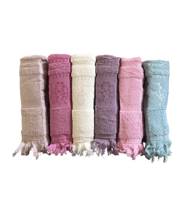 Набор махровых полотенец Gulcan Cotton Daisy 50x90 см из 6 шт.