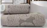 Набор махровых полотенец Ikra Life Rose kapucino 50x90 см + 70х140 см