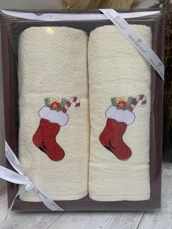 Набор махровых полотенец Gold Soft Life из 2-х штук  50х90 см + 70х140 см, модель 20