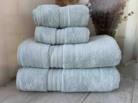 Набір махрових рушників Туреччина 50×80 см із 2-х штук, 77х150 см із 2-х штук, модель 1