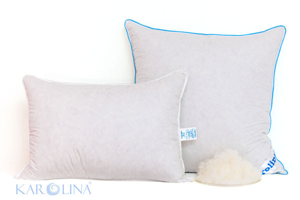 Подушка Karolina пуховая (90% пуха 10% перо) цветная 60x60 см Подушка Karolina пуховая (50% пуха 50% перо) однотонная 60x60 см