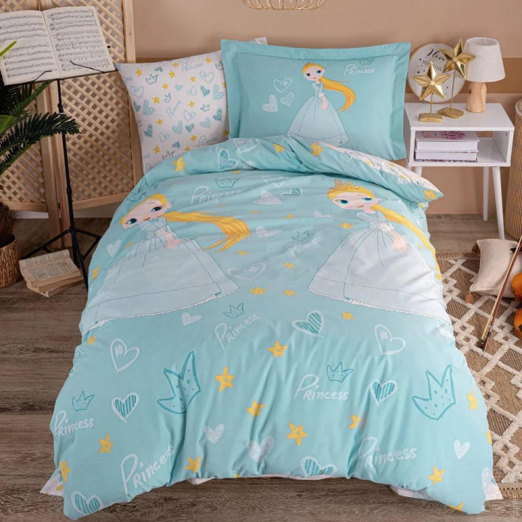 Постельное белье Hobby Poplin Prenses салатовый полуторный 