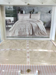 Покрывало жаккардовое Karina Homme Meltem bej 250x260 см