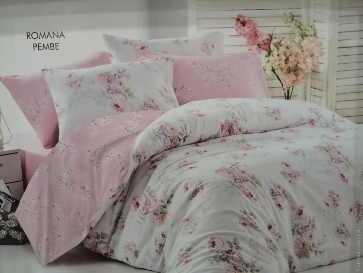 Постельное белье Handy Ranforce Romana Pembe евро Постельное белье Handy Ranforce Romana Pembe евро