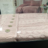 Вязанный плед - покрывало Capital Home 240x260 см с наволочками пудровый