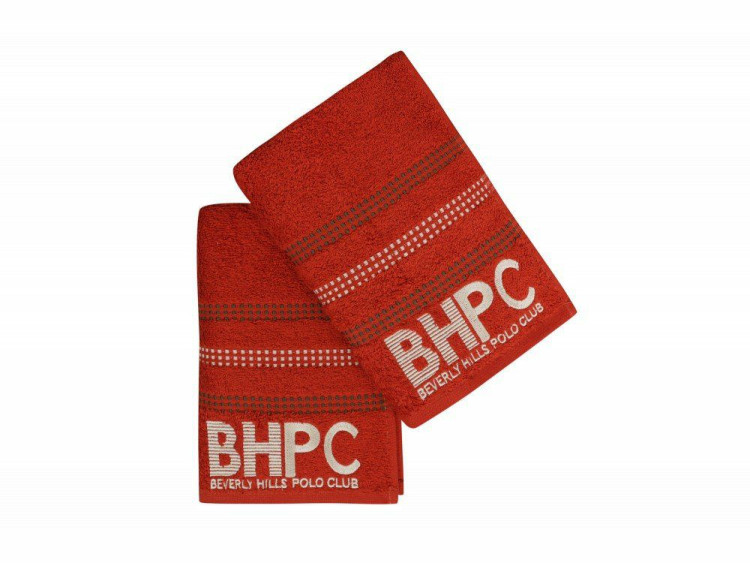 Набор полотенец Beverly Hills Polo Club 355BHP1263 Botanik Brick Red 50x90 см 2 шт