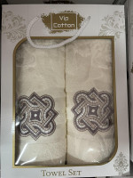 Набор махровых полотенец 50х90+70х140 см Lux Cotton, модель 11