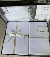 Постельное белье Altinbasak Infinity Lace поплин в полоску евро Постельное белье Altinbasak Infinity Lace поплин в полоску евро