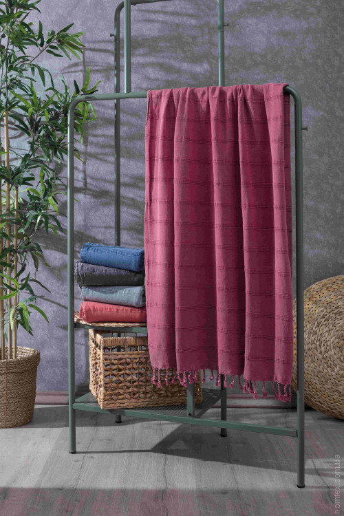 Рушник Arya Stone Stripe Блакитний 90x180 см.