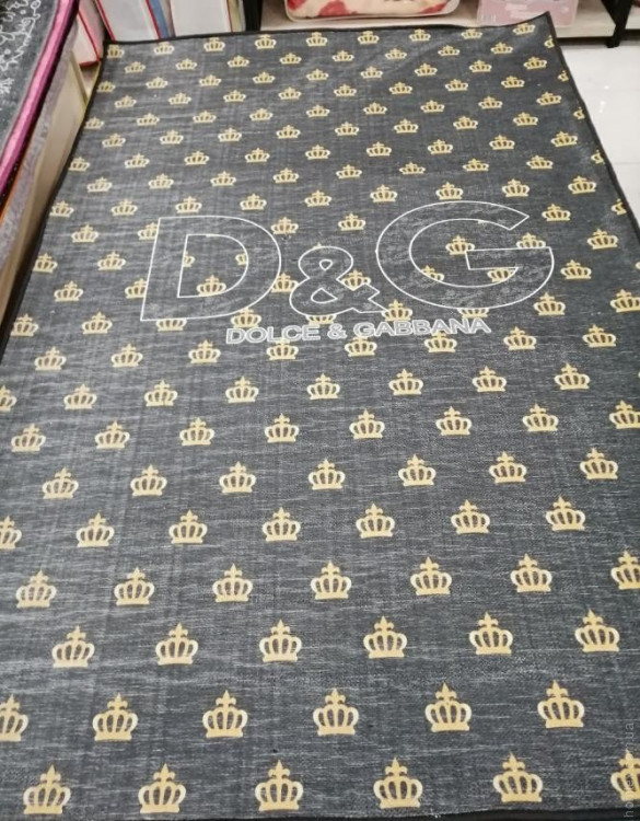 Ковер безворсовый 120х180 см DolceGabbana серый