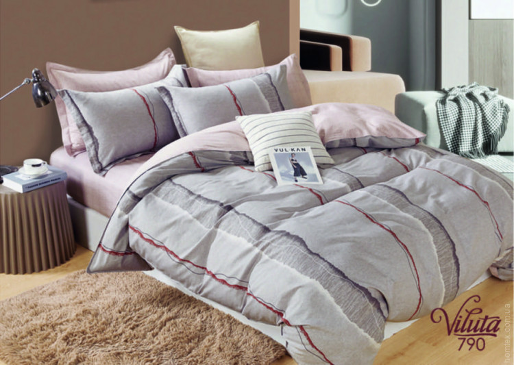 Постельное белье Вилюта 546 сатин-твилл двуспальный Постільна білизна Вілюта 790 сатин-твілл двоспальний