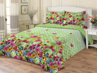 Покрывало Zastelli бязь 3793 Цветы в саду 220x240 см с наволочками