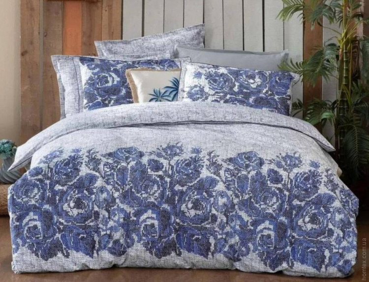 Постельное белье Sarev Elfida mavi фланель евро Постельное белье Sarev Elfida mavi фланель евро